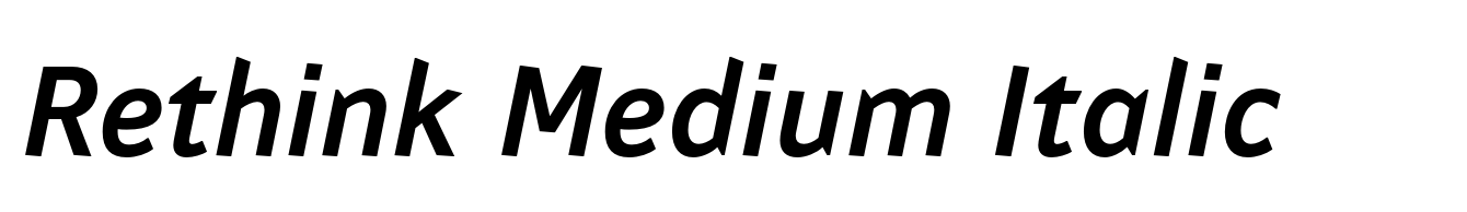 Rethink Medium Italic